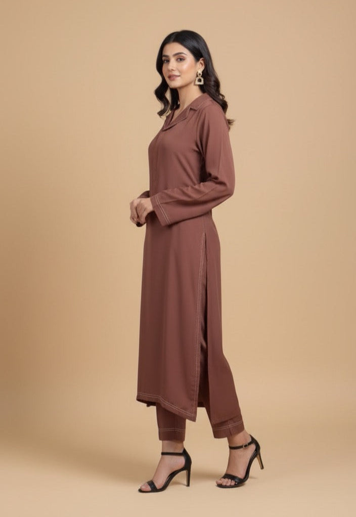 Elegant Mauve Brown